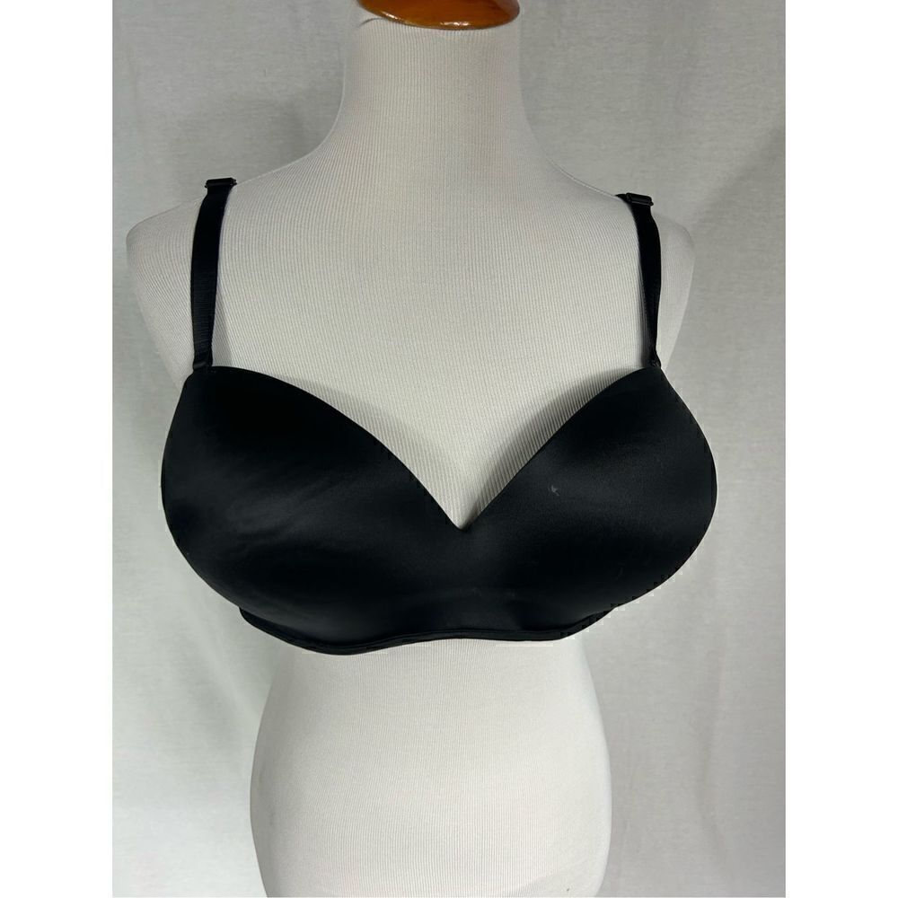 cacique bra-size 40DD black heavily padded adjustable strap underwire